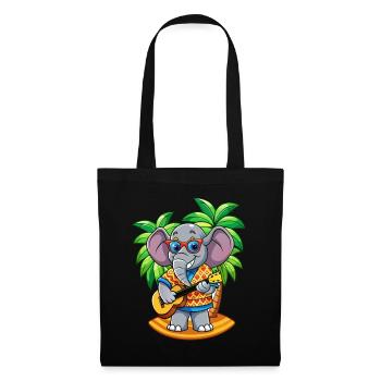 Lustige Elefant Cartoon Sommer Strand Sonnenbrille - Stoffbeutel - Schwarz - Vorne