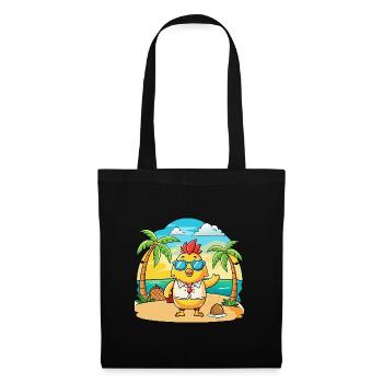 Lunettes de soleil de plage d’été de dessin animé drôle de poulet - Sac en tissu - noir - Devant
