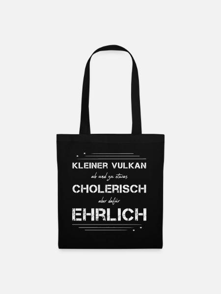 cholerisch ehrlich wei lin - Stoffbeutel - Schwarz