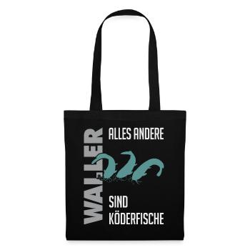 Wels fischen Kampf mit dem starken Wels - Stoffbeutel - Schwarz - Vorne