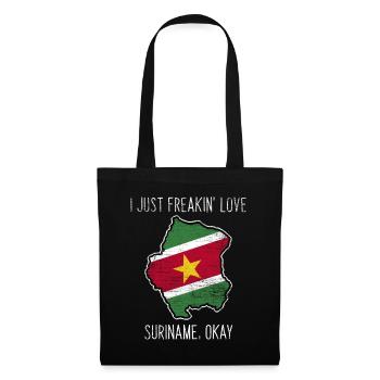 Herzlicher Surinamer Paramaribo - Stoffbeutel - Schwarz - Vorne