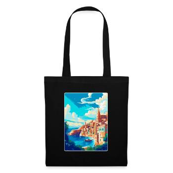 La Valette Malte Affiche de voyage vintage Souvenir WPA - Sac en tissu - noir - Devant