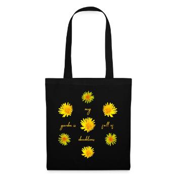 dandelions garden - Stoffbeutel - Schwarz - Vorne