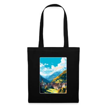 Sion Switzerland Vintage Travel Poster Souvenir - Tote Bag - black - Front