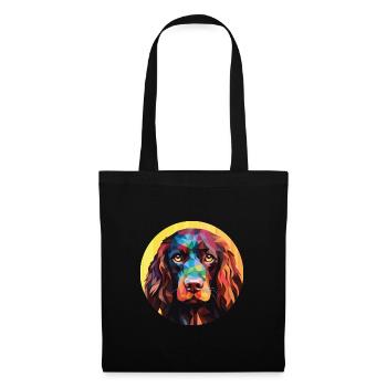 Boykin Spaniel Hunderasse Aquarell Illustration - Stoffbeutel - Schwarz - Vorne