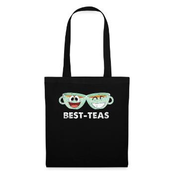 Beste Freunde - Stoffbeutel - Schwarz - Vorne