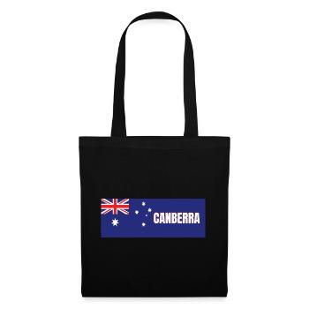 Canberra City in australischer Flagge - Stoffbeutel - Schwarz - Vorne