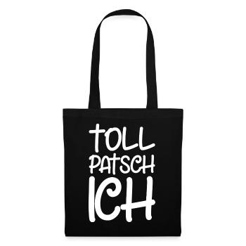 Tollpatsch Ich tollpatschig lustig tollpatschich - Stoffbeutel - Schwarz - Vorne