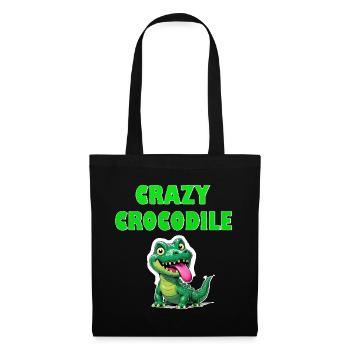 Crazy Crocodile - Stoffbeutel - Schwarz - Vorne