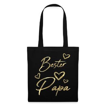 Bester Papa - Stoffbeutel - Schwarz - Vorne