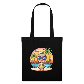 Lunettes de soleil de plage d’été de dessin animé drôle d’autruche - Sac en tissu - noir - Devant