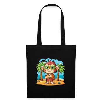 Lunettes de soleil de plage d’été de dessin animé drôle de singe - Sac en tissu - noir - Devant