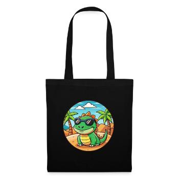 Lunettes de soleil de plage d’été de dessin animé drôle de lézard - Sac en tissu - noir - Devant