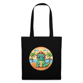 Dragon Funny Cartoon Lunettes de soleil de plage d’été - Sac en tissu - noir - Devant