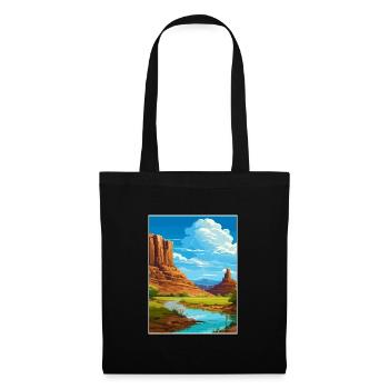 San Juan River Utah Vintage Reiseposter Souvenir - Stoffbeutel - Schwarz - Vorne