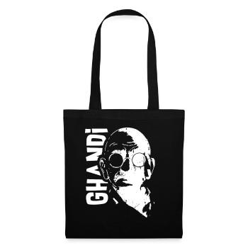 Demütiger Gandhi Indienaktivist - Stoffbeutel - Schwarz - Vorne