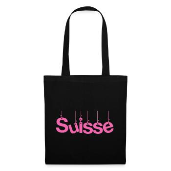 SUISSE. PAYS. GENEVE. SUISSE. HUMOUR - Sac en tissu - noir - Devant