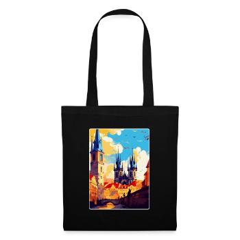 Prague Czech Republic Vintage Travel Poster WPA - Tote Bag - black - Front