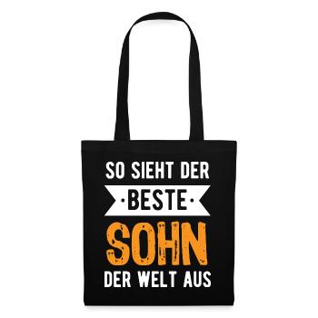 So sieht der beste Sohn der Welt aus - Stoffbeutel - Schwarz - Vorne