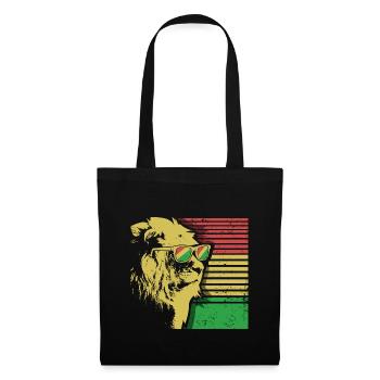 Rasta Lion Löwe Reggae Rastafari Sonnenbrille - Stoffbeutel - Schwarz - Vorne