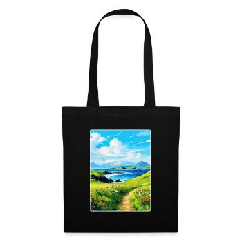 Isle Of Canna Schottland Großbritannien Reise Poster Souvenir - Stoffbeutel - Schwarz - Vorne