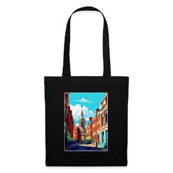 Leeds England Uk Vintage Travel Poster Souvenir - Tote Bag - black - Front
