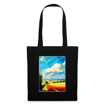 Lincolnshire Wolds Vintage Reiseposter Souvenir - Stoffbeutel - Schwarz - Vorne