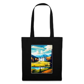 Blair Castle Écosse Royaume-Uni Affiche de voyage vintage WPA - Sac en tissu - noir - Devant
