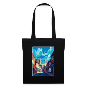 York Angleterre Royaume-Uni Affiche de voyage vintage Souvenir WPA - Sac en tissu - noir - Devant
