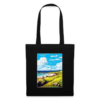 Isle Of Coll Schottland UK Vintage Reiseposter WPA - Stoffbeutel - Schwarz - Vorne