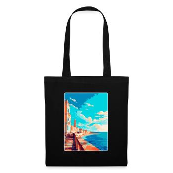 Cadix Espagne Affiche de voyage vintage WPA Art Souvenir - Sac en tissu - noir - Devant