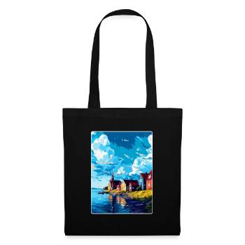 Trelleborg Sweden Vintage Travel Poster Souvenir - Tote Bag - black - Front