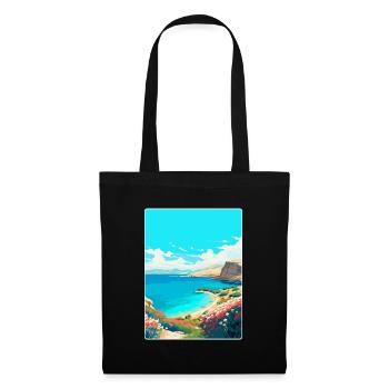 Insel Pag Kroatien Vintage Reiseplakat Souvenir - Stoffbeutel - Schwarz - Vorne