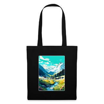 Arosa Suisse Affiche de voyage vintage souvenir - Sac en tissu - noir - Devant