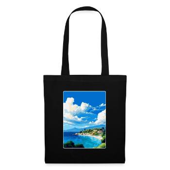 Brac Insel Kroatien Vintage Reiseplakat Souvenir - Stoffbeutel - Schwarz - Vorne