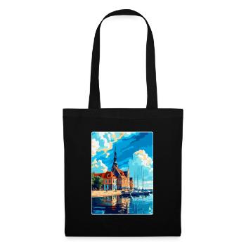 Rostock Allemagne Affiche de voyage vintage Souvenir WPA - Sac en tissu - noir - Devant