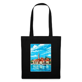 Koper Slowenien Vintage Reiseplakat Souvenir WPA - Stoffbeutel - Schwarz - Vorne