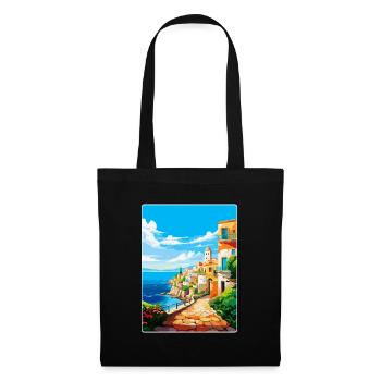 Héraklion Grèce Affiche de voyage vintage souvenir - Sac en tissu - noir - Devant