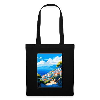 Hydra Greece Vintage Travel Poster WPA Souvenir - Tote Bag - black - Front
