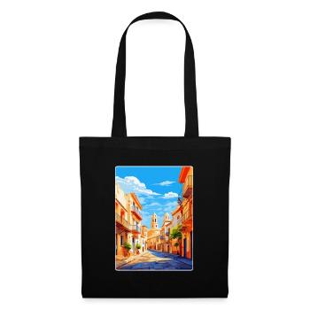 Alicante Spanien Vintage Reiseplakat Souvenir WPA - Stoffbeutel - Schwarz - Vorne