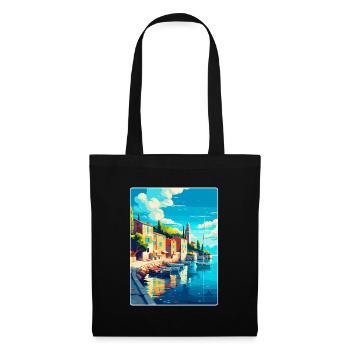 Cres Kroatien Vintage Reiseplakat WPA Souvenir - Stoffbeutel - Schwarz - Vorne