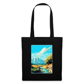 Paklenica Kroatien Vintage Reiseplakat Souvenir - Stoffbeutel - Schwarz - Vorne
