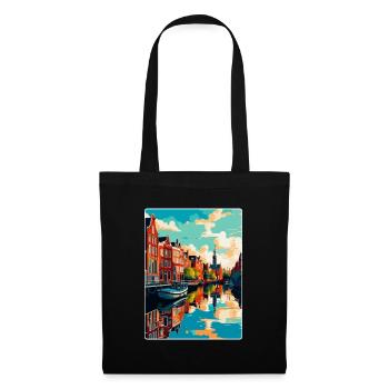 Leeuwarden Niederlande Vintage Reiseplakat WPA - Stoffbeutel - Schwarz - Vorne