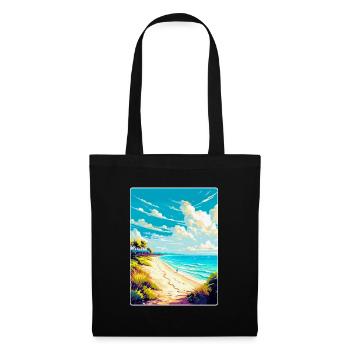 Strand Podrace Kroatien Vintage Reiseposter WPA - Stoffbeutel - Schwarz - Vorne