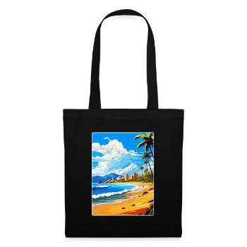 Playa De Las Americas Spanien Vintage Reiseplakat - Stoffbeutel - Schwarz - Vorne