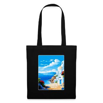 Milos Grèce Vintage Affiche de voyage WPA Souvenir - Sac en tissu - noir - Devant