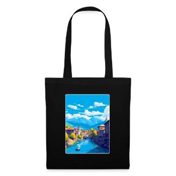 Sarajevo Bosnia Herzegovina Vintage Travel Poster - Tote Bag - black - Front