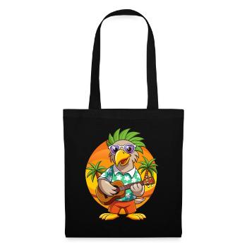 Lustige Adler Cartoon Sommer Strand Sonnenbrille Gitarre - Stoffbeutel - Schwarz - Vorne
