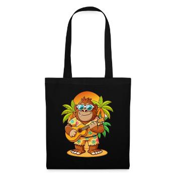 Lustige Bigfoot Cartoon Sommer Strand Sonnenbrille - Stoffbeutel - Schwarz - Vorne