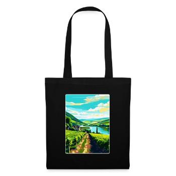 Affiche de voyage vintage de la vallée de la Moselle en Allemagne WPA - Sac en tissu - noir - Devant